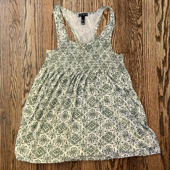 FANG Tops - Green floral tank top fang